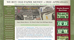 Desktop Screenshot of papermoneybuyers.com